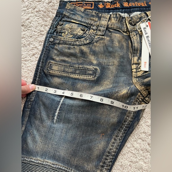 ROCK REVIVAL Ayaan Biker Straight Stretch Denim Jeans - Picture 10 of 10